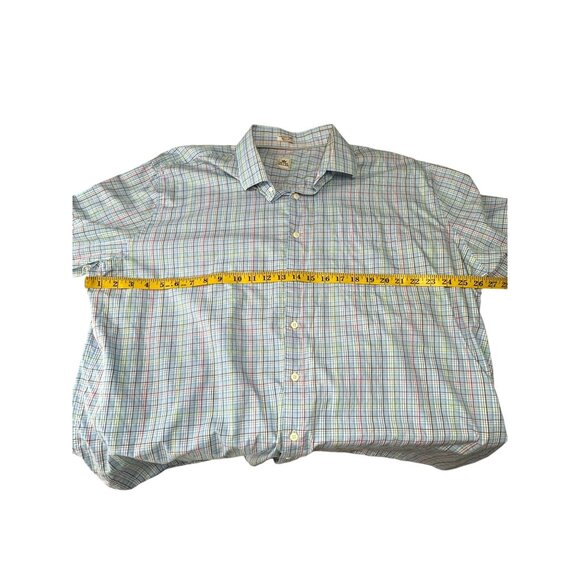 Peter Millar Plaid Shirt‎ Mens XXL Button Up Casual Business Workwear - Picture 10 of 12